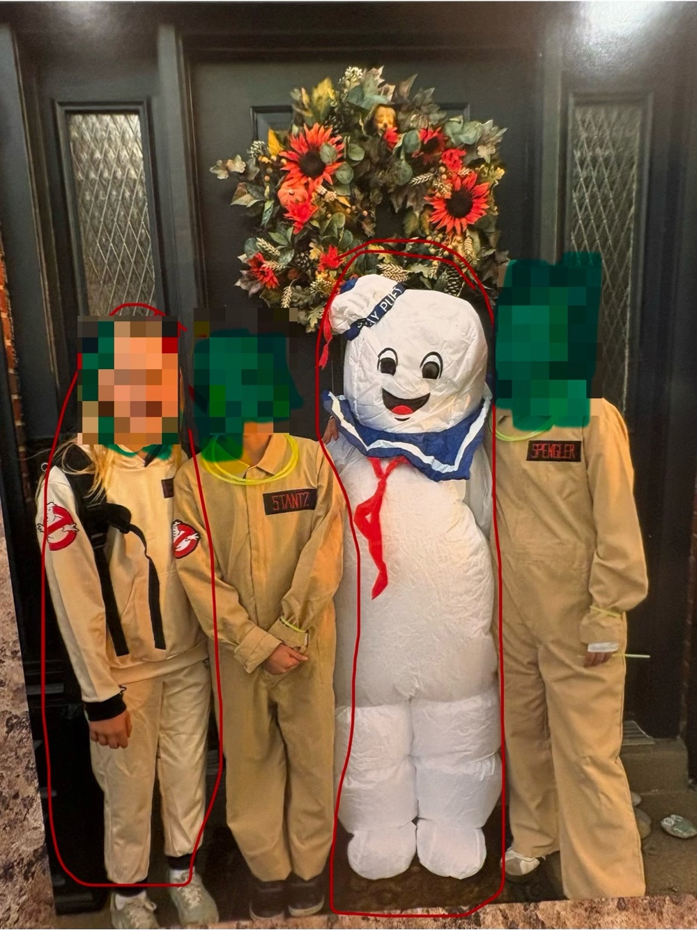 Kids Inflatable Stay Puft Marshmallow AND one Venkman Ghostbusters costume